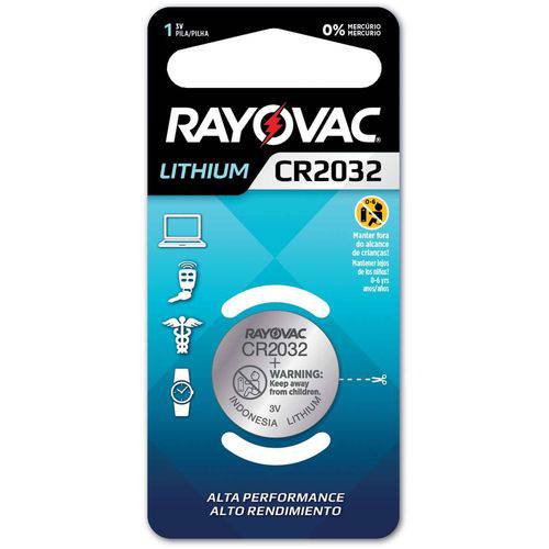 Pilha Bateria Botão Cr2032 3v. Lithium Rayovac Caixa com 06
