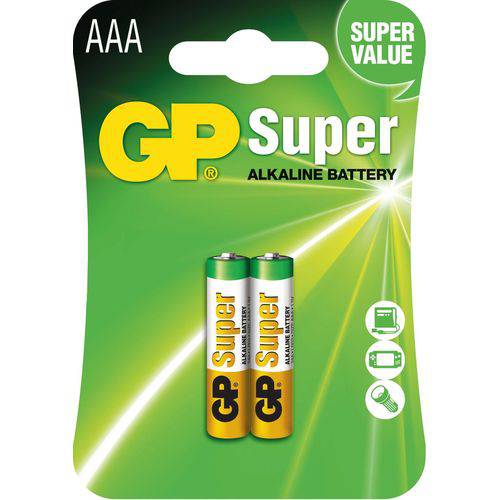 Pilha Gp Aaa 3a 1,5v Super Alcalina Cartela com 2 Unidades