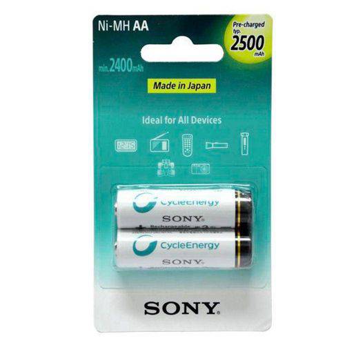 Pilha Recarregável Sony Aa com 2 Unidades - Nh-Aa-B2gn