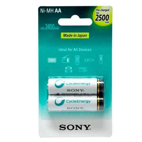 Pilha Recarregável Sony Aa com 2 Unidades - Nh-Aa-B2gn