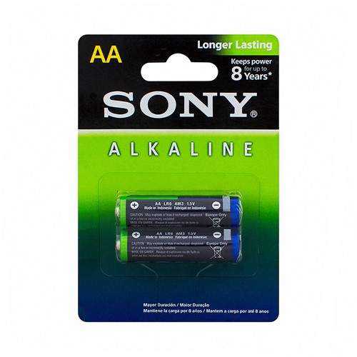 Pilha Sony AA Alcalina com 2 Unidades