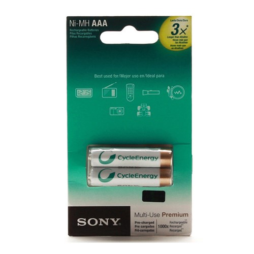 Pilha Sony NI-MH AAA Recarregável com 2 Unidades