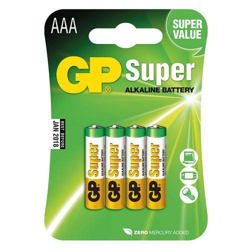 Pilha Super Alkaline Gp 1,5v Aaa Blister com 4