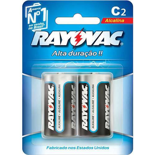 Pilhas Alcalinas Tipo C2 (2 Unid) - Rayovac