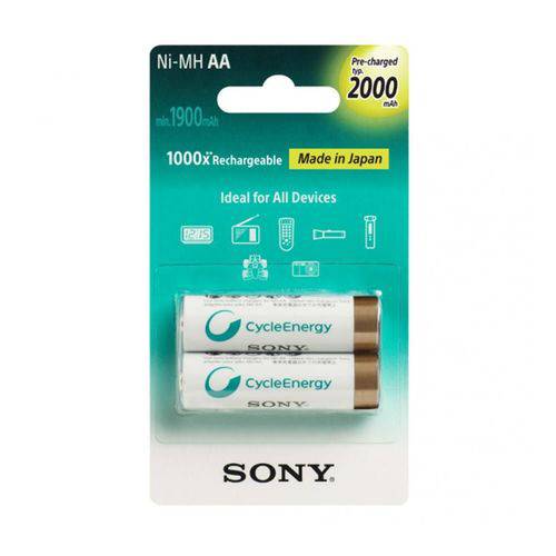 2 Pilhas Recarregáveis Sony Aa