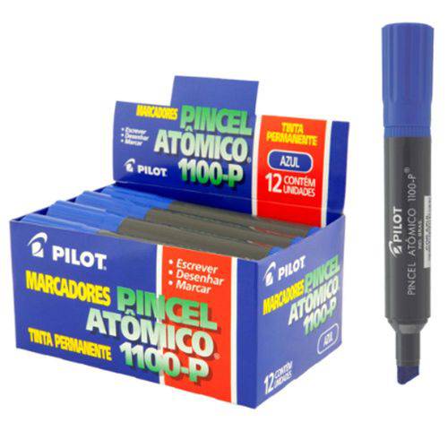 Pincel Atomico 1100-P Caixa com 12 Unidades Azul Pilot