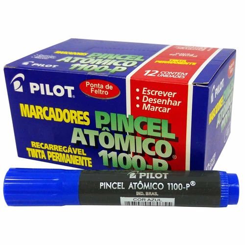 Pincel Atômico Pilot 1100-P Azul 12 Unidades 1021903