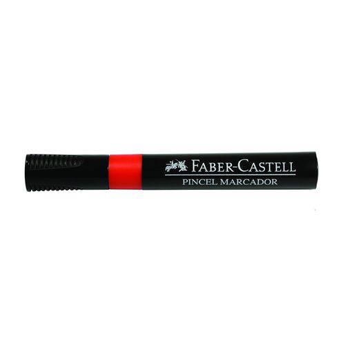 Pincel Marcador Permanente Atómico Vermelho - Faber Castel