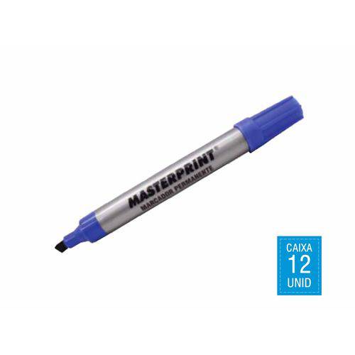 Pincel Marcador Permanente Azul - Caixa C/ 12 Unidades - MP615