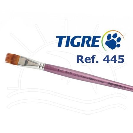 Pincel Tigre 445 - Chato Rake Sintético Mesclado 12