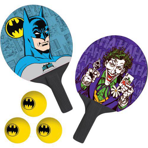 Ping Pong C/raquetes + 3 Bolas Batman Bel Sports