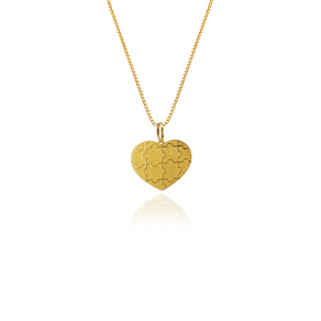 Pingente Coração Quebra-Cabeça em Ouro 18K Coleção Love