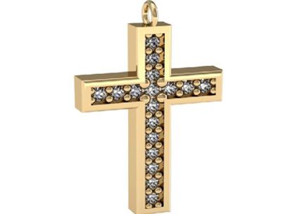Pingente Crucifixo Clássico Ouro Amarelo