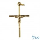Pingente Crucifixo com Cristo Folheado a Ouro | SJO Artigos Religiosos