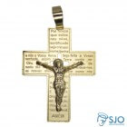 Pingente de Crucifixo com Pai Nosso | SJO Artigos Religiosos