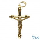 Pingente de Crucifixo Folheado a Ouro - 5 Cm | SJO Artigos Religiosos