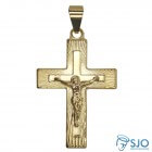 Pingente de Crucifixo Folheado a Ouro | SJO Artigos Religiosos