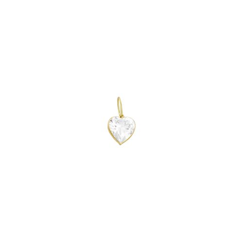 Pingente de Ouro 18K Coração com Zircônia - AU1093