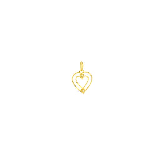 Pingente em Ouro 18K Coração com Diamantes - AU5025