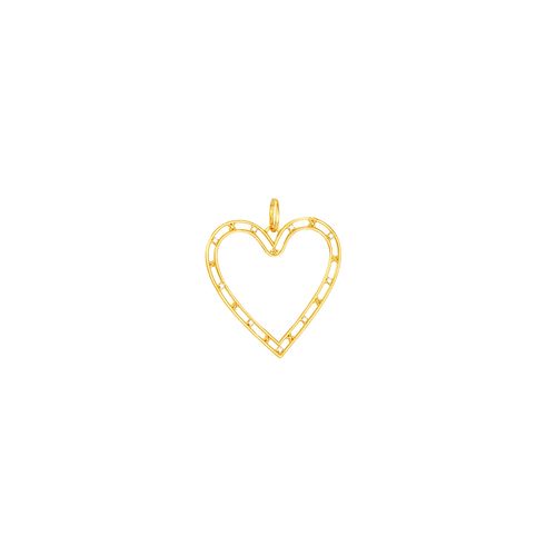 Pingente em Ouro 18K Coração com Diamantes - AU5097