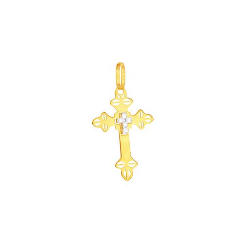 Pingente em Ouro 18K Crucifixo com Diamante - AU5044