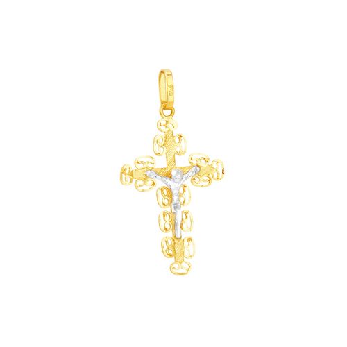Pingente em Ouro 18K Crucifixo Trabalhado - AU5043