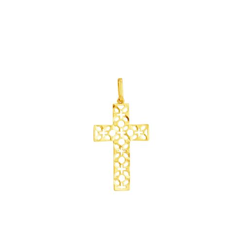 Pingente em Ouro 18K Crucifixo Vazado - AU5132
