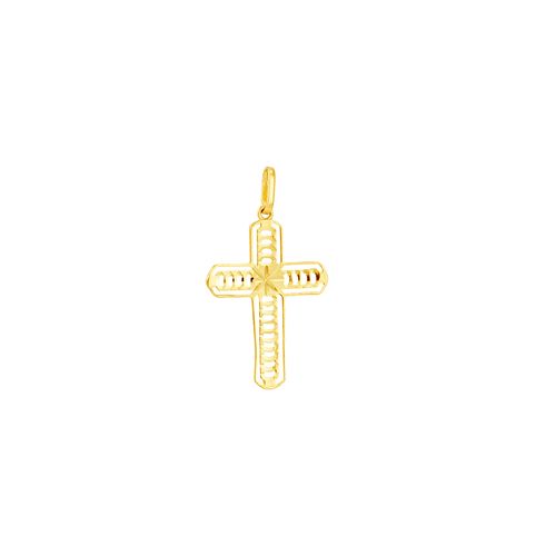 Pingente em Ouro 18K Crucifixo Vazado - AU5133
