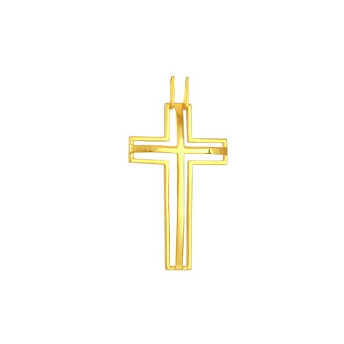 Pingente em Ouro 18K Crucifixo Vazado - AU5404