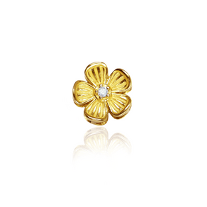 Pingente Flor com Diamante em Ouro 18K Coleção Fiori