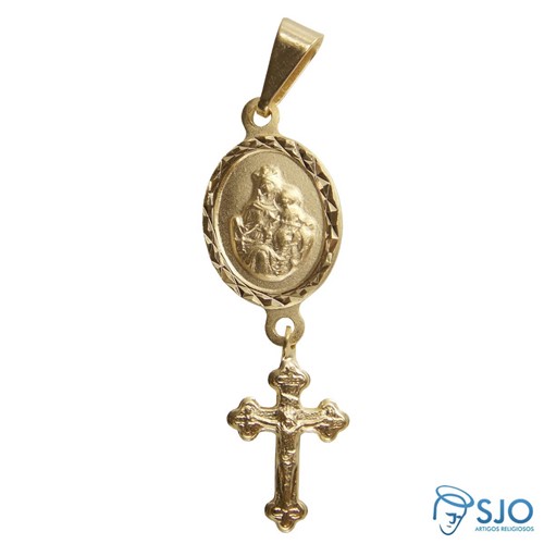 Pingente Nossa Senhora do Carmo com Crucifixo | SJO Artigos Religiosos