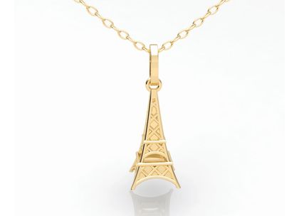 Pingente Torre Eiffel Ouro Amarelo