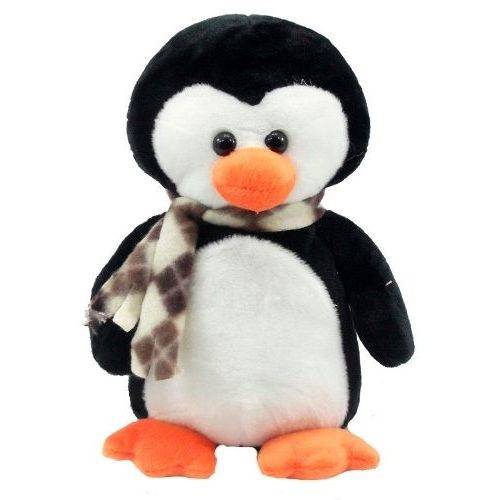Pinguim Pelúcia Cachecol 26 Cm
