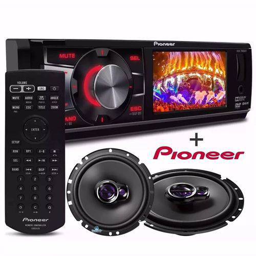 Pioneer - Dvd Player Dvh-7880av + Par Falante Ts-1760br 6''