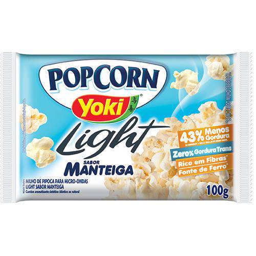 Pipoca para Microondas Pop Corn Manteiga Light 100g - Yoki