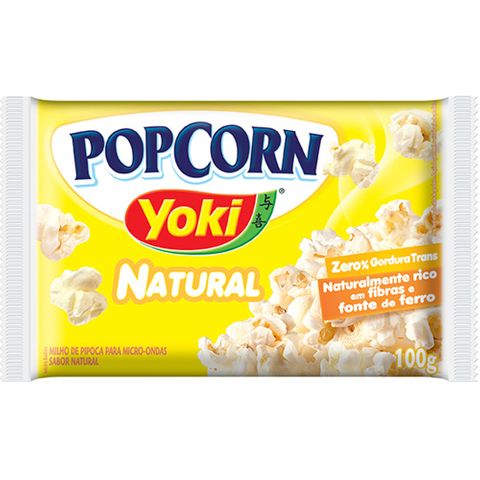 Pipoca para Microondas Pop Corn Natural 100g - Yoki