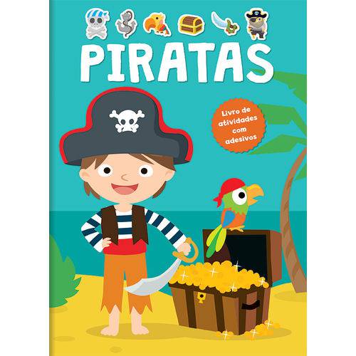 Piratas - Livro de Atividades com Adesivos - Libris