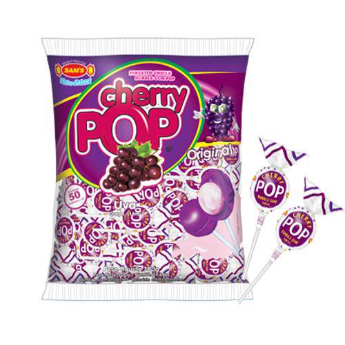 Pirulito Cherry Pop Sortido C/50 - Sams