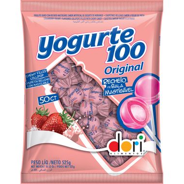 Pirulito de Yogurte 100 Recheado Dori 525g
