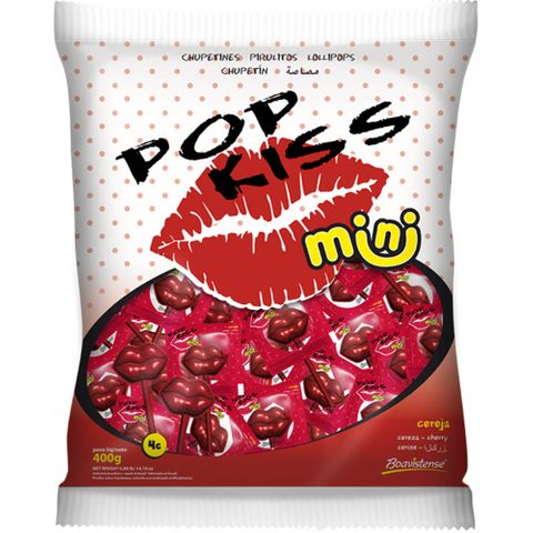 Pirulito Mini Pop Kiss Cereja 200g - Boavistense