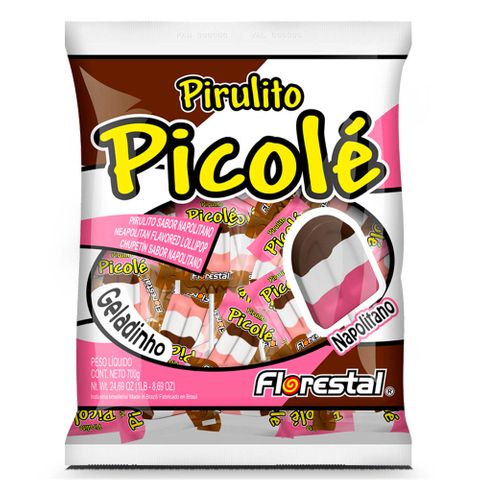 Pirulito Picolé Napolitano C/50 - Florestal