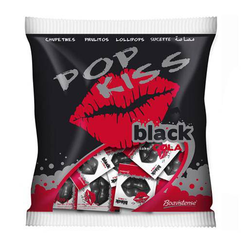 Pirulito Pop Kiss Black Cola C/50 - Boavistense