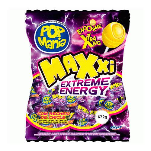 Pirulito Pop Mania Maxxi Extreme Energy C/24 - Riclan