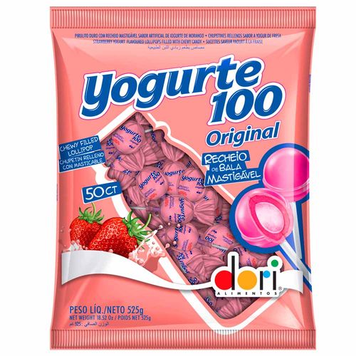 Pirulito Yogurte 100 Original 525g Dori 1025599