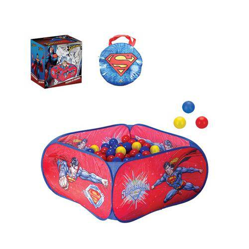Piscina Bolinhas Brinquedo Infantil Superman + 100 Bolinhas