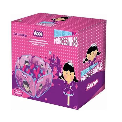 Piscina de Bolinhas Portátil - Princesinha Anne - Unik Toys C/ 100 Bolinhas