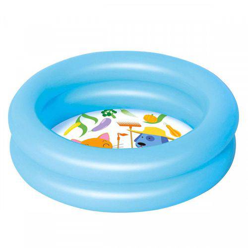Piscina Kiddie Pool Bel Fix Azul 02 Anéis