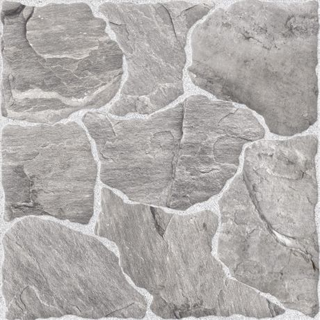 Piso Cerâmico Lef Pedras Pedra Gris Rústico 44x44
