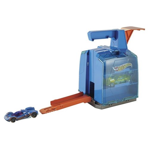 Pista Track Builder Caixa Lançadora GCF92 Mattel Azul Azul