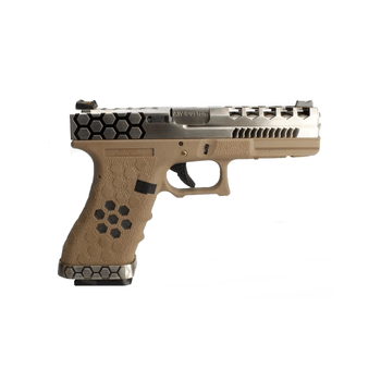 Pistola Glock Armorer Works Gbb - Tan/slide Prata